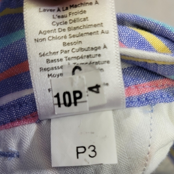 Talbots Tie Waist Shorts in Sunshine Stripe Size 6 NWT - Picture 11 of 14